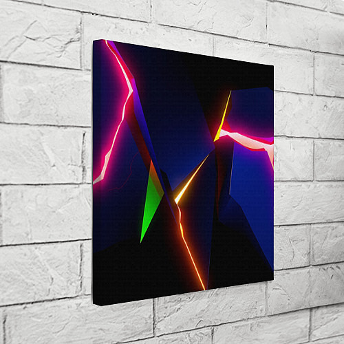 Картина квадратная Neon colored geometric / 3D-принт – фото 3
