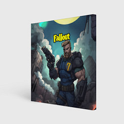 Холст квадратный Fallout седьмой, цвет: 3D-принт