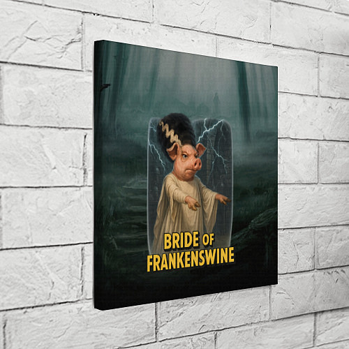 Картина квадратная Франкенштейн свинья невеста / 3D-принт – фото 3