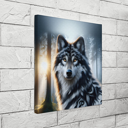 Картина квадратная Морда волка - Россия / 3D-принт – фото 3