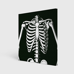 Холст квадратный Я скелетон, цвет: 3D-принт