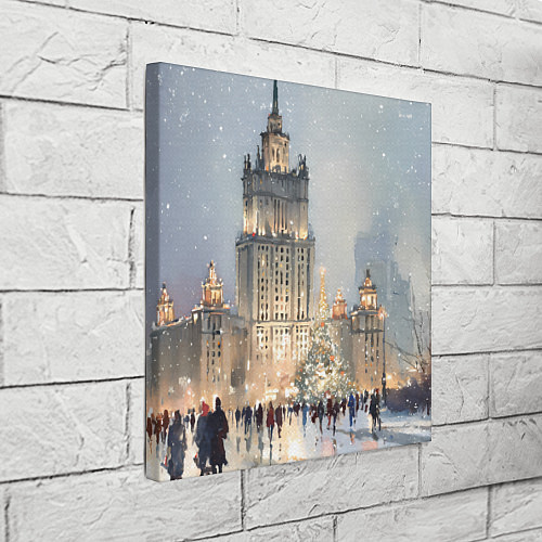 Картина квадратная Зимняя Москва / 3D-принт – фото 3