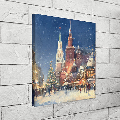 Картина квадратная Новый год - Москва / 3D-принт – фото 3