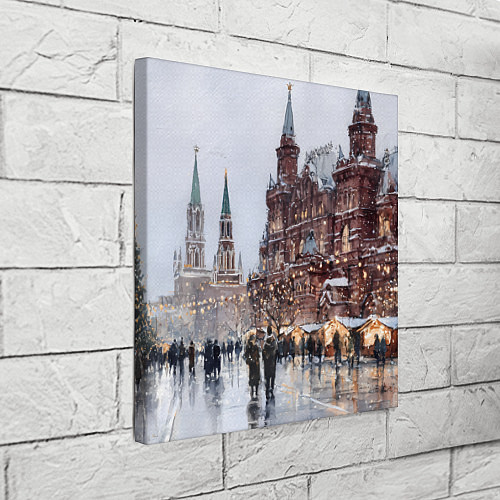 Картина квадратная Московский новогодний день / 3D-принт – фото 3