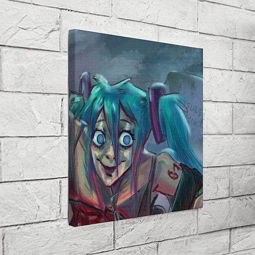 Картина квадратная Halloween Miku zombie / 3D-принт – фото 3