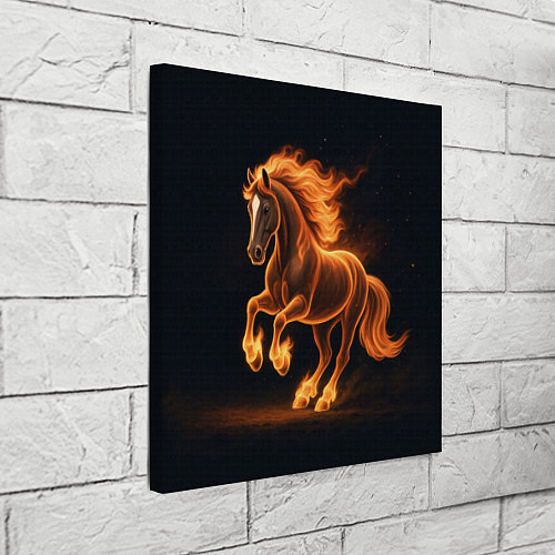 Картина квадратная Китайский огненный жеребец / 3D-принт – фото 3