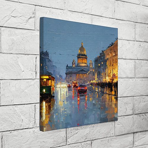 Картина квадратная Зимний Питер / 3D-принт – фото 3