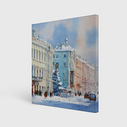 Картина квадратная Зимний Питер