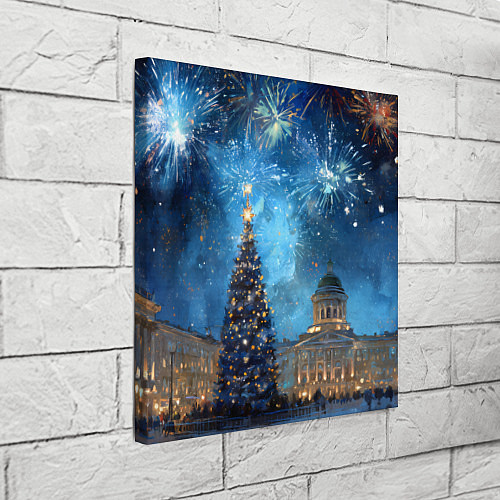 Картина квадратная Новый год Санкт-Петербург / 3D-принт – фото 3