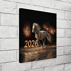 Холст квадратный 2026 Лошадь на фоне салюта, цвет: 3D-принт — фото 2