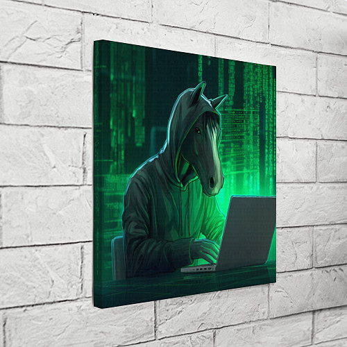 Картина квадратная Конь хакер / 3D-принт – фото 3