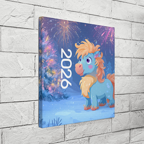 Картина квадратная Милая лошадка 2026 / 3D-принт – фото 3