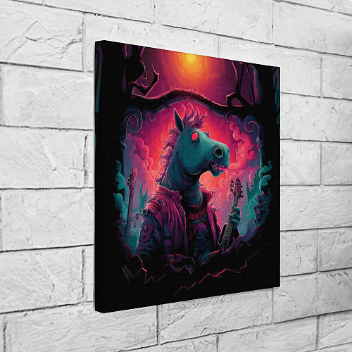 Картина квадратная Лошадь рок стиль / 3D-принт – фото 3