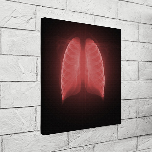 Картина квадратная Грудная клетка красная / 3D-принт – фото 3