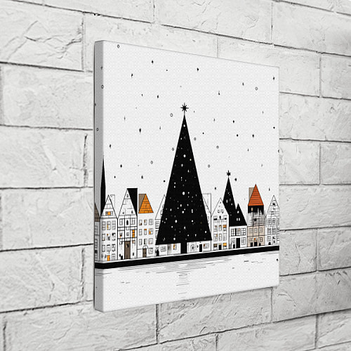 Картина квадратная Новый год - минимализм / 3D-принт – фото 3