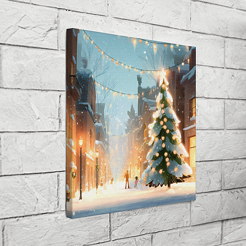 Картина квадратная Новогодняя елочка / 3D-принт – фото 3