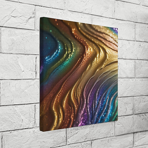 Картина квадратная Сморщенные складочки жидкости / 3D-принт – фото 3