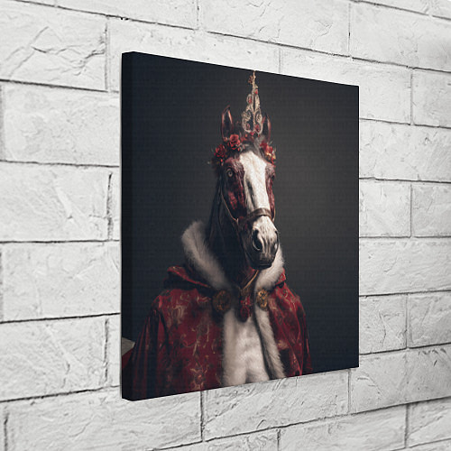 Картина квадратная Лошадь в новогоднем костюме / 3D-принт – фото 3