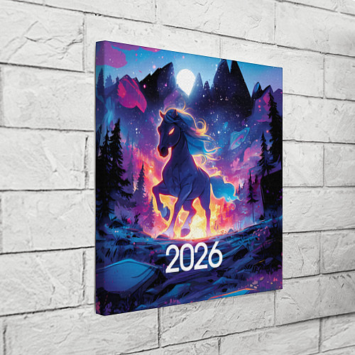 Картина квадратная 2026 Фэнтези лошадка / 3D-принт – фото 3