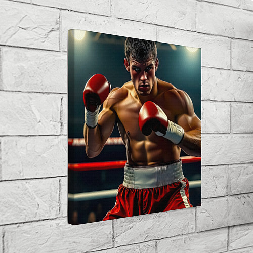 Картина квадратная Боксёр в ринге / 3D-принт – фото 3