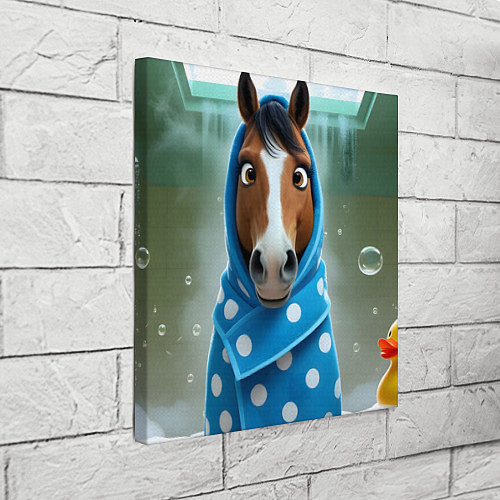 Картина квадратная Конь в полотенце / 3D-принт – фото 3