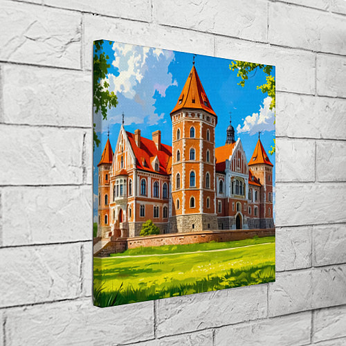 Картина квадратная Великолепие Мирского замка / 3D-принт – фото 3