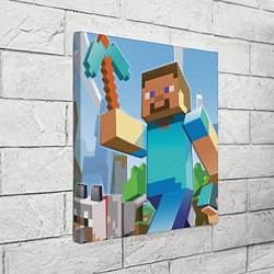 Холст квадратный Minecraft World, цвет: 3D-принт — фото 2