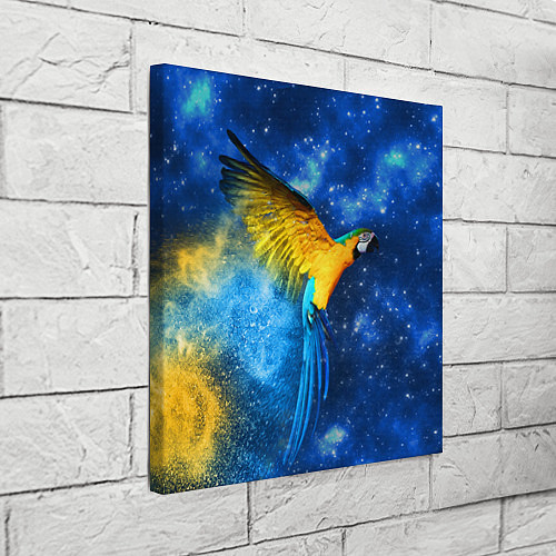 Картина квадратная Космический попугай / 3D-принт – фото 3