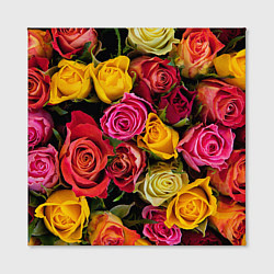 Холст квадратный Ассорти из роз, цвет: 3D-принт — фото 2