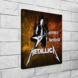Холст квадратный Metallica: James Hetfield, цвет: 3D-принт — фото 2