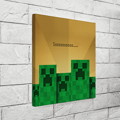Картина квадратная Minecraft Sssss / 3D-принт – фото 3