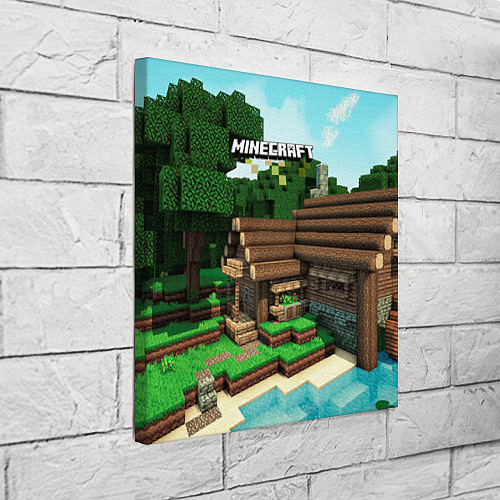 Картина квадратная Minecraft House / 3D-принт – фото 3