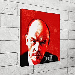 Холст квадратный Red Lenin, цвет: 3D-принт — фото 2
