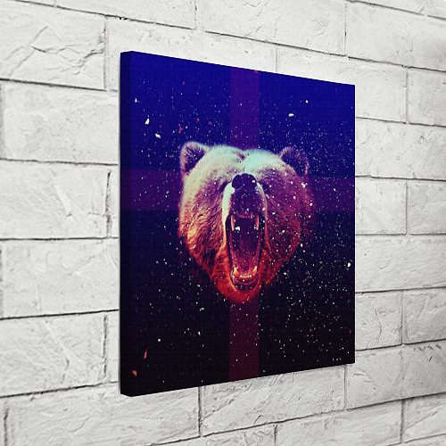 Картина квадратная Roar Bear / 3D-принт – фото 3