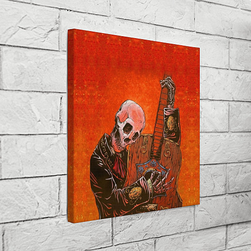 Картина квадратная Скелет с гитарой / 3D-принт – фото 3