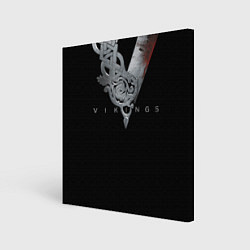 Холст квадратный Vikings Emblem, цвет: 3D-принт