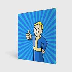 Холст квадратный Fallout Blue, цвет: 3D-принт