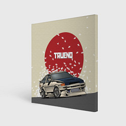 Холст квадратный Toyota Trueno ae86, цвет: 3D-принт