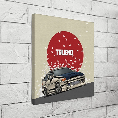 Картина квадратная Toyota Trueno ae86 / 3D-принт – фото 3
