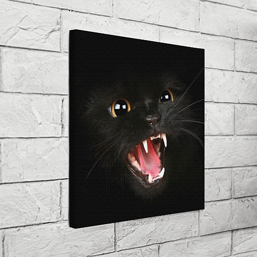 Картина квадратная Черный кот / 3D-принт – фото 3