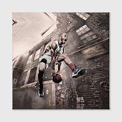 Холст квадратный Баскетбол город, цвет: 3D-принт — фото 2