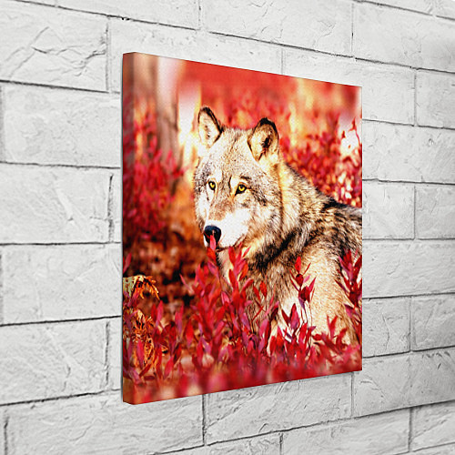 Картина квадратная Осенний волк / 3D-принт – фото 3