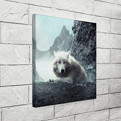 Холст квадратный Волк в горах, цвет: 3D-принт — фото 2