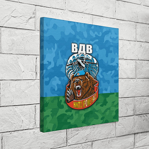 Картина квадратная ВДВ медведь - никто кроме нас / 3D-принт – фото 3