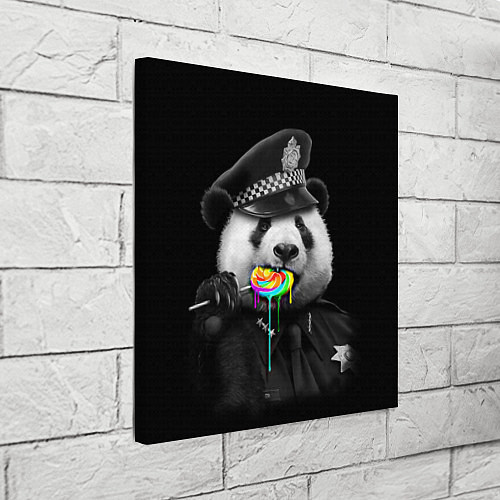 Картина квадратная Панда с карамелью / 3D-принт – фото 3