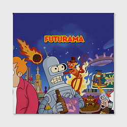 Холст квадратный Futurama Devil, цвет: 3D-принт — фото 2