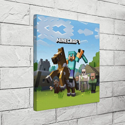 Картина квадратная Minecraft Rider / 3D-принт – фото 3