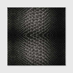 Холст квадратный Черная кожа, цвет: 3D-принт — фото 2