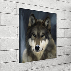 Холст квадратный Зимний волк, цвет: 3D-принт — фото 2