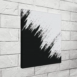 Холст квадратный Черно-белый разрыв, цвет: 3D-принт — фото 2